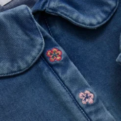 Jeans-Bluse Blümchen