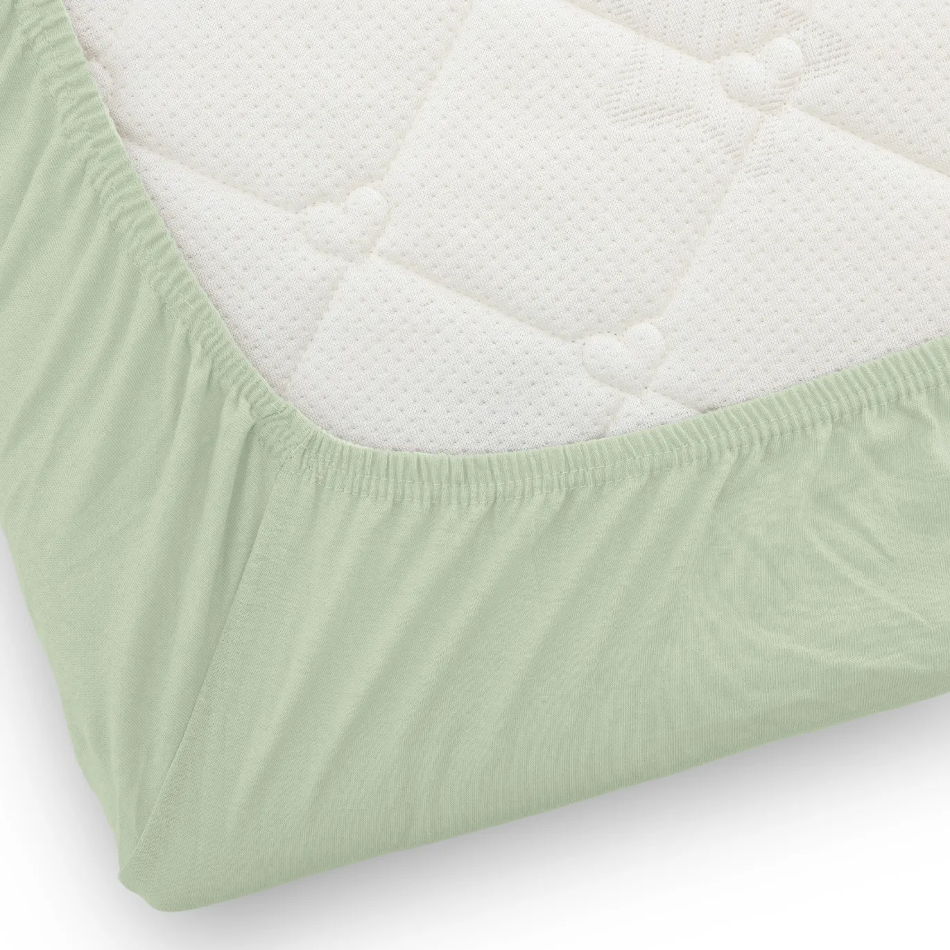 Jersey Spannbetttuch 40x90cm Jersey Seegrün
