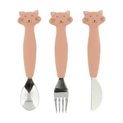 Kinderbesteck Set aus Silikon 3-teilig - Mrs. Cat