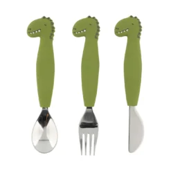 Kinderbesteck Set aus Silikon 3-teilig - Mr. Dino
