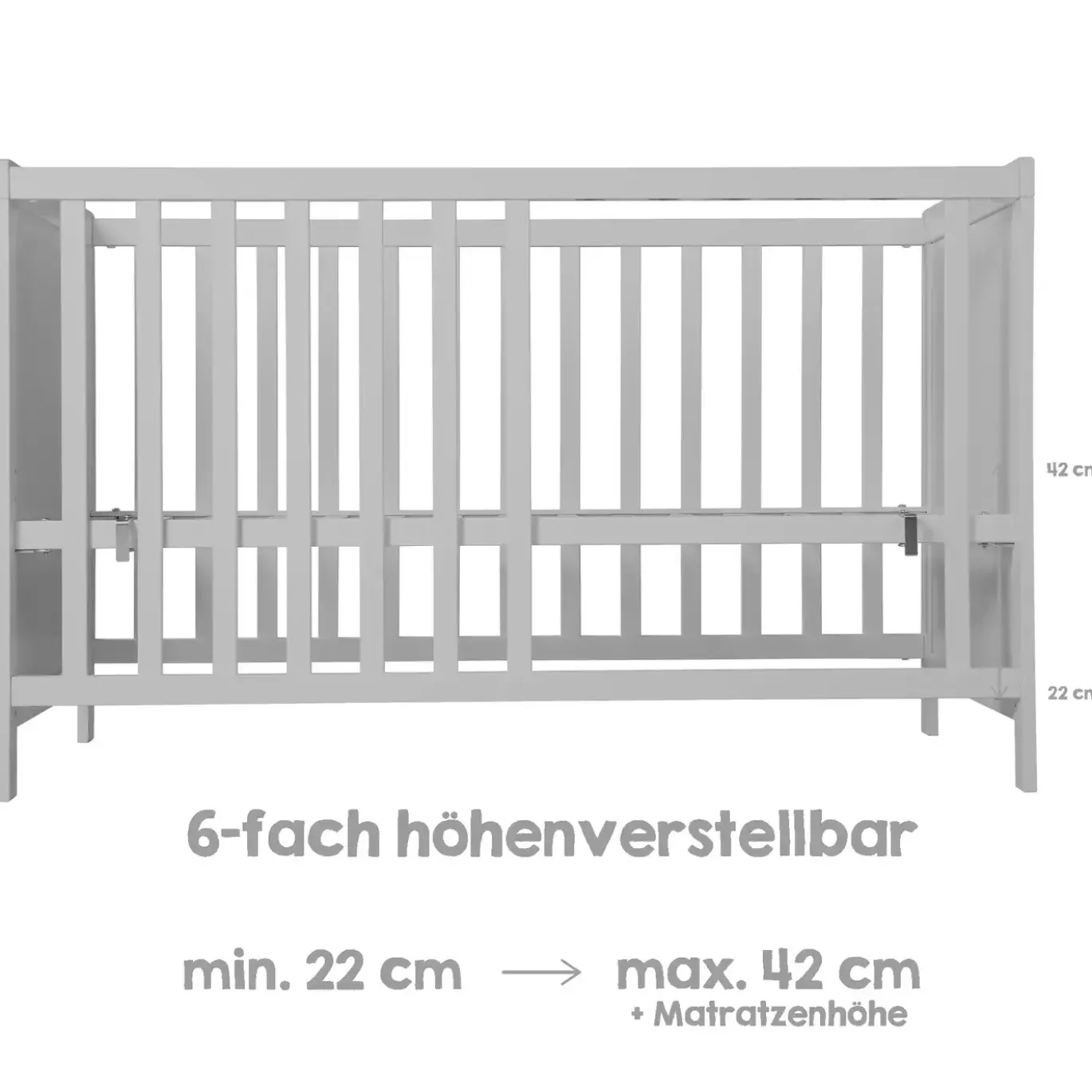 Kinderbett Hamburg Grau