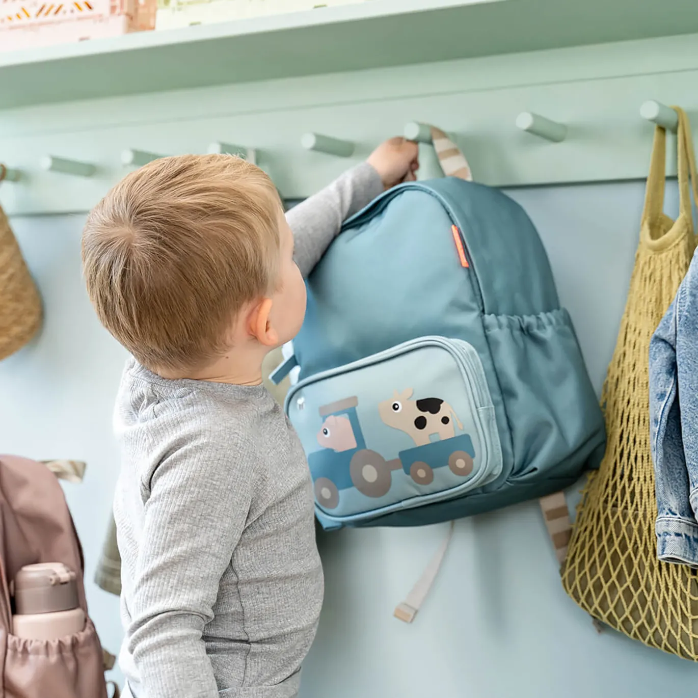 Kinderrucksack Tiny Farm Blau