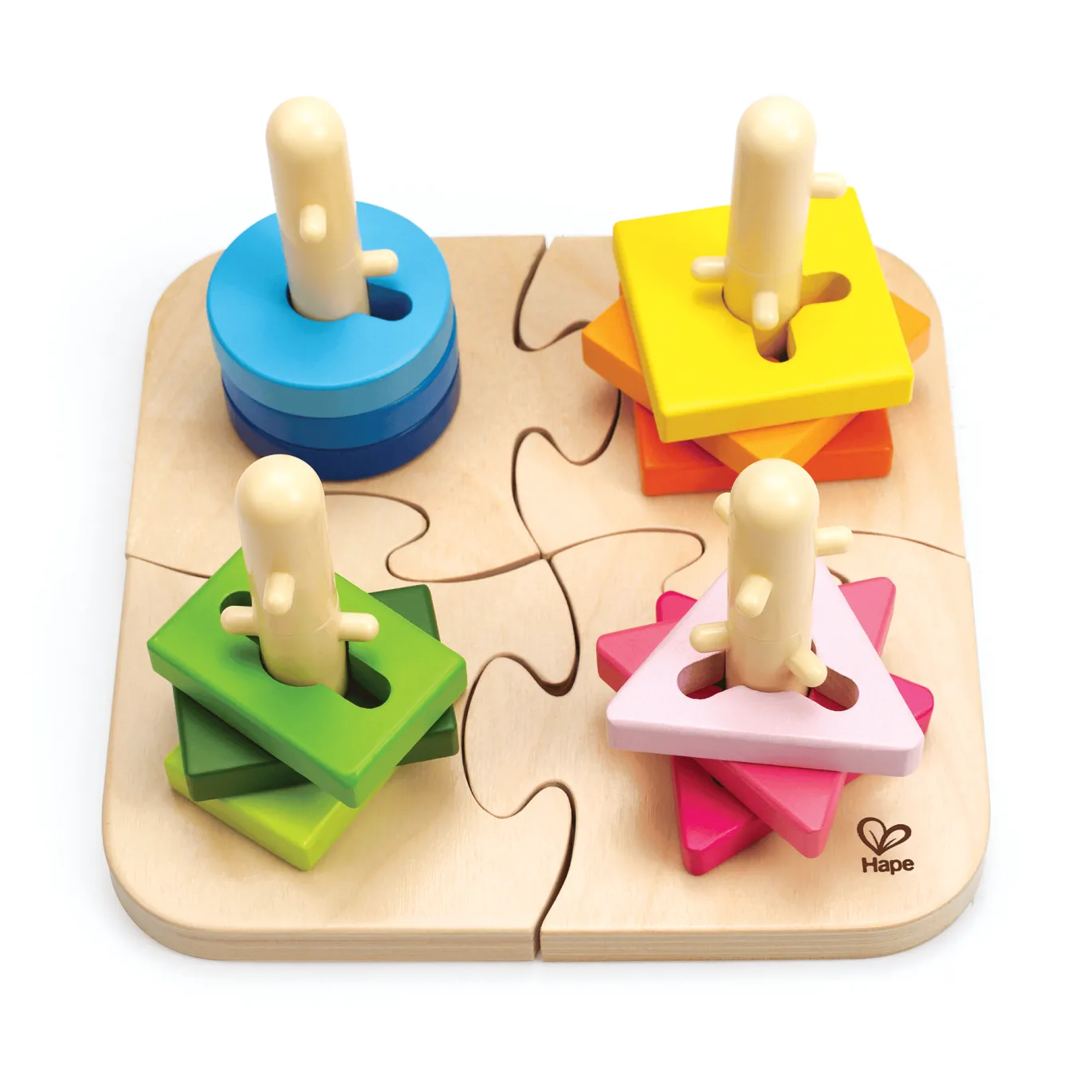 Kreatives Steckpuzzle aus Holz