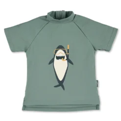 Kurzarm-Schwimmshirt Hai