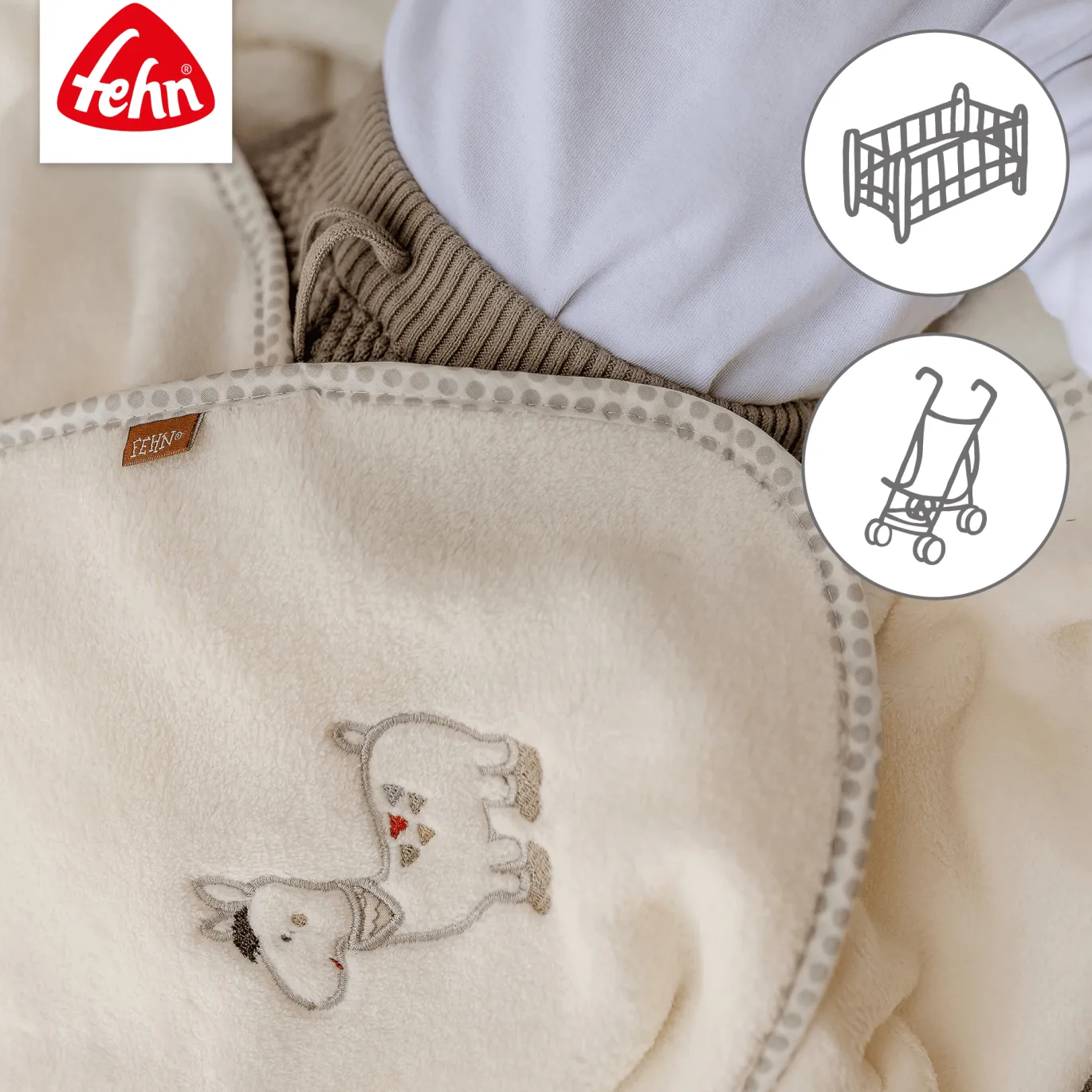Kuscheldecke Lama