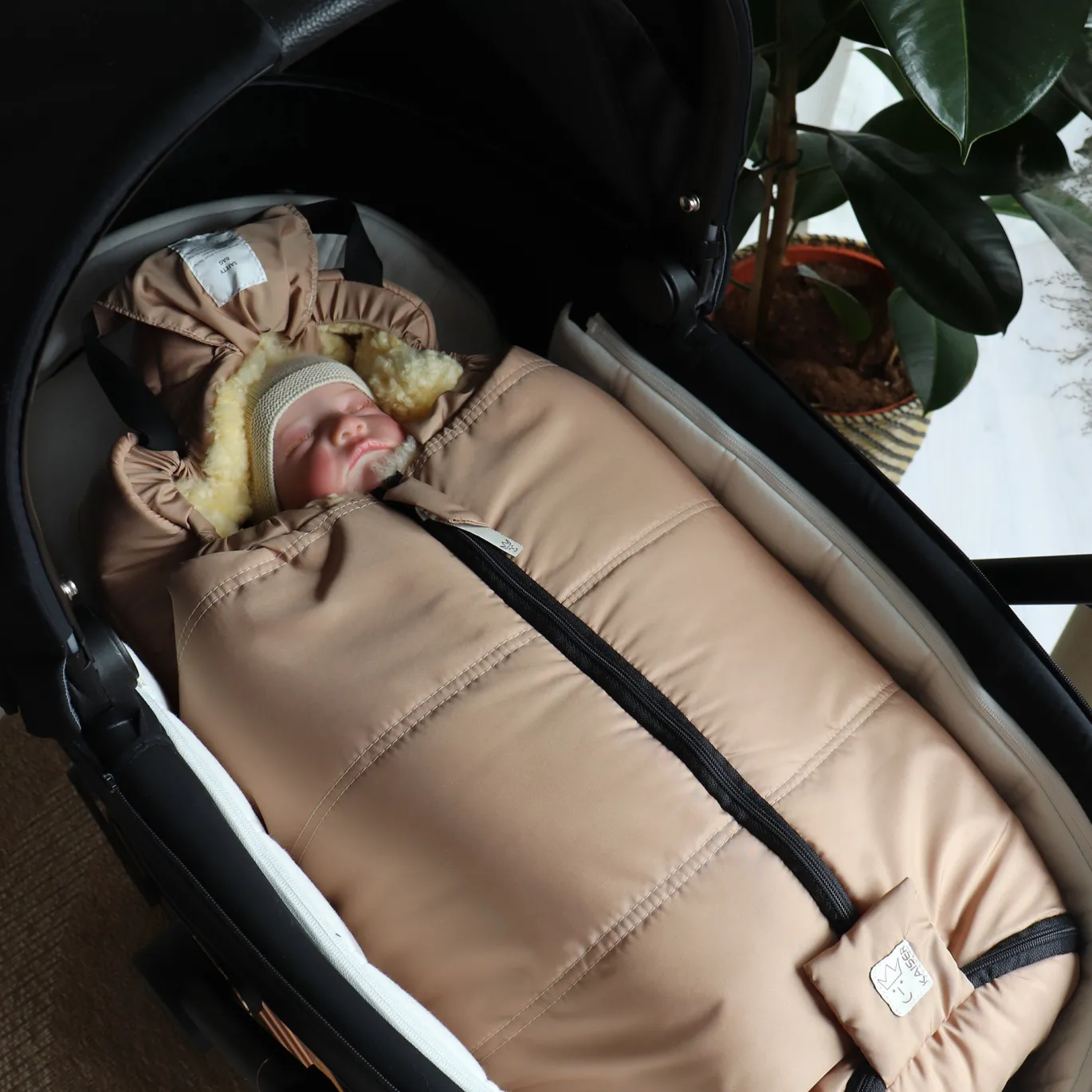 Lammfell Babyschalen Fußsack Naadja