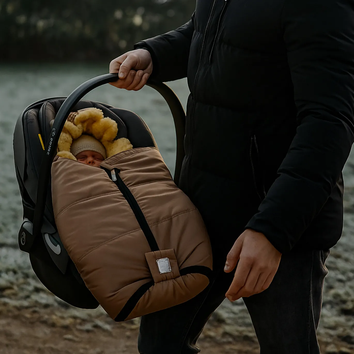 Lammfell Babyschalen Fußsack Naadja