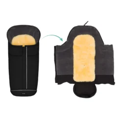 Lammfellfußsack Discover Schwarz
