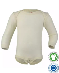 Langarmbody natur Wolle/Seide