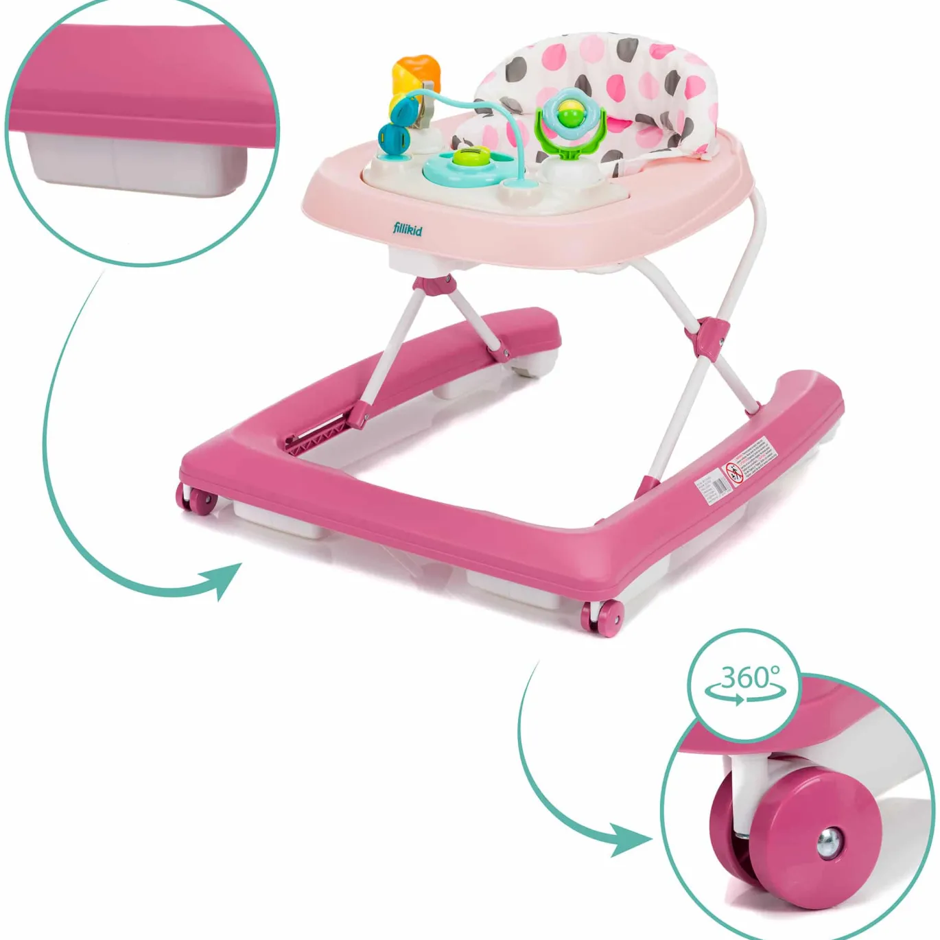 Lauflernwagen Rosa