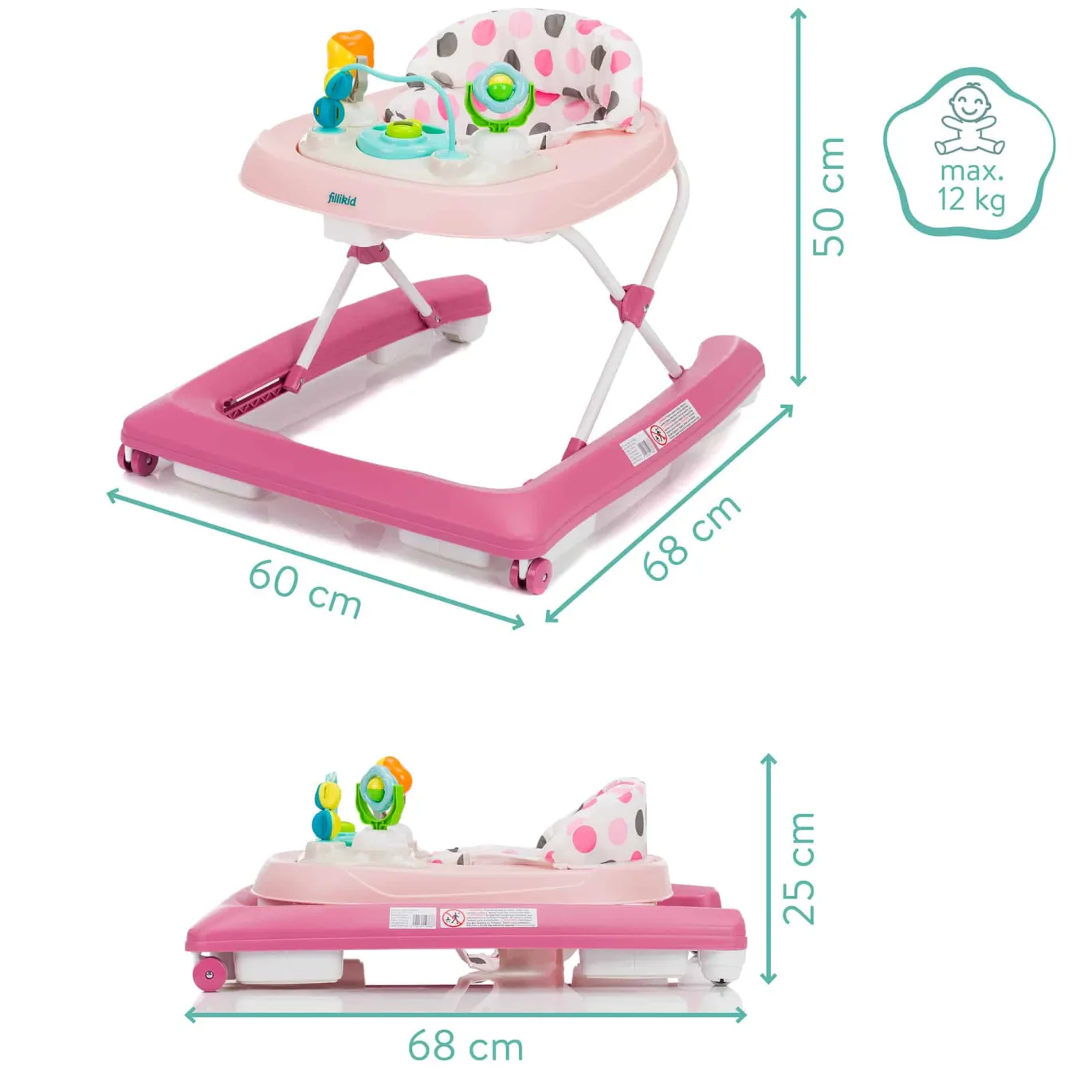 Lauflernwagen Rosa