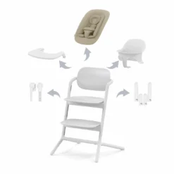 LEMO Hochstuhl 4in1 Set All White