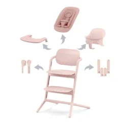 LEMO Hochstuhl 4in1 Set Pearl Pink