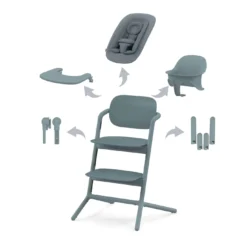 LEMO Hochstuhl 4in1 Set Stone Blue