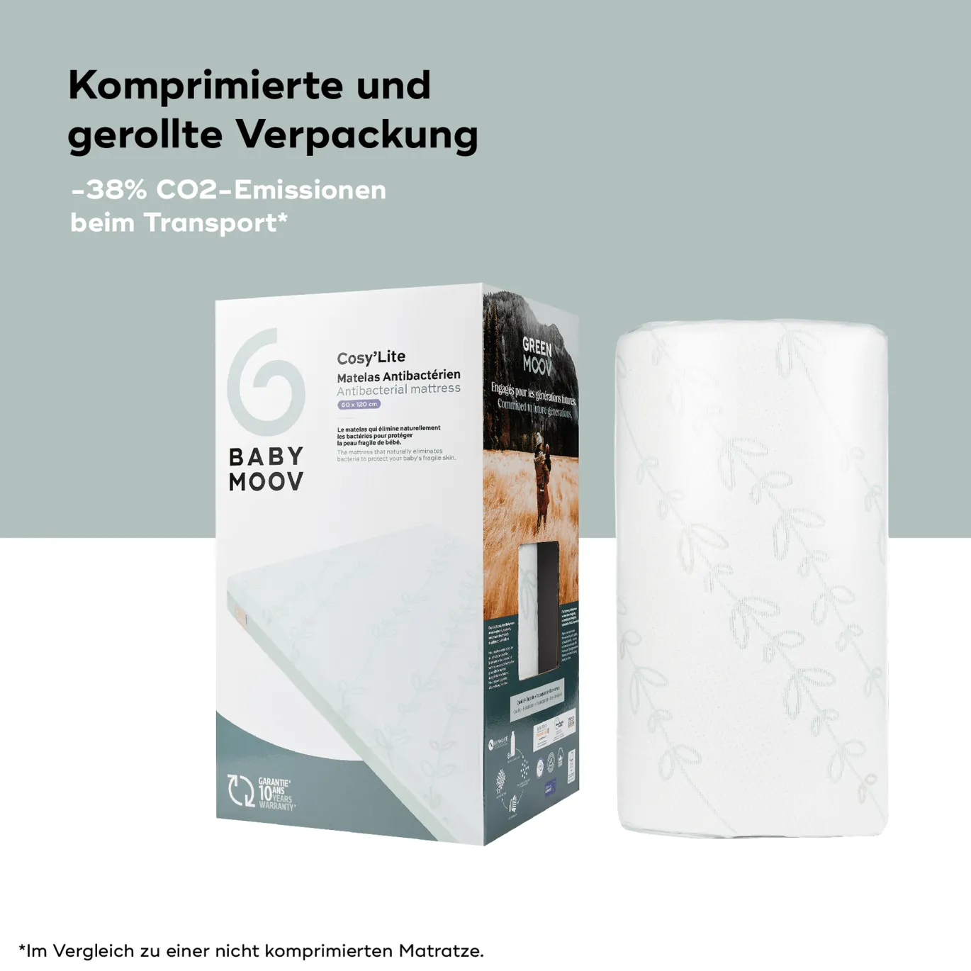 Matratze Cosy'Lite Antibakteriell 60 x 120 cm