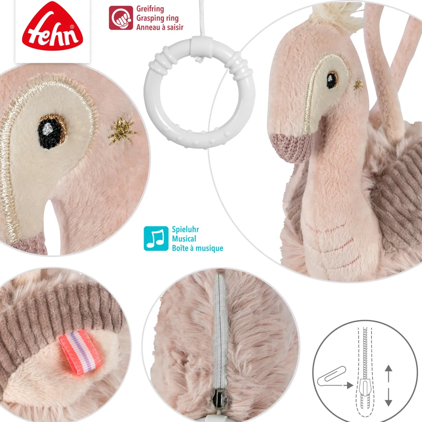 Mini-Spieluhr Flamingo