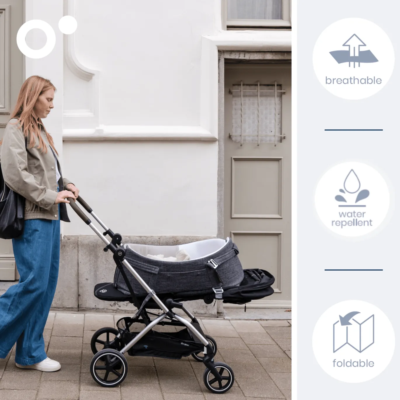 mobiles Babynest Nest & Go Grey