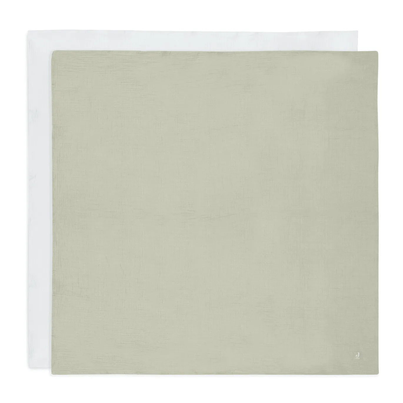 Mulltücher Olive Green/Ivory 115 x 115 cm
