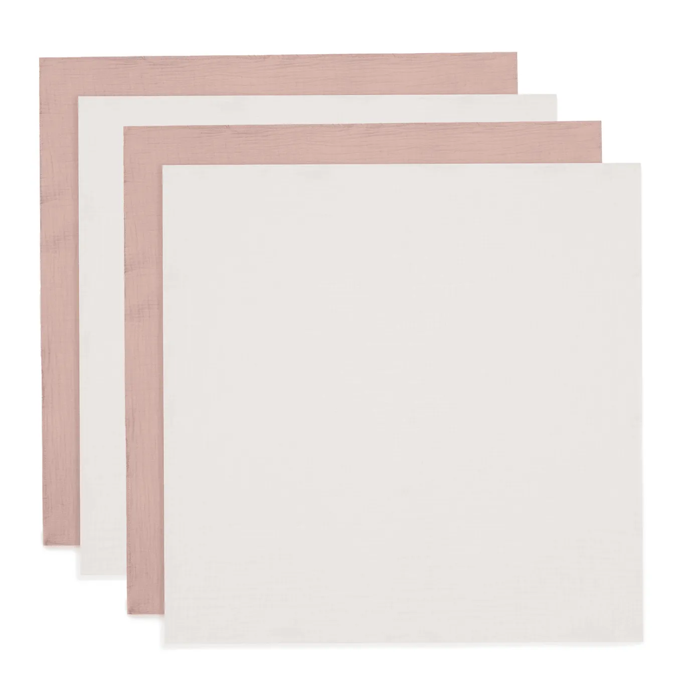 Mulltücher Wild Rose/Ivory 70 x 70 cm