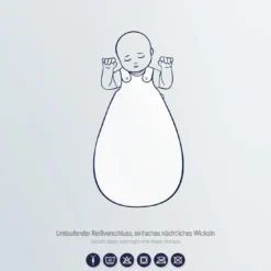 Musselin-Babyschlafsack Gr. 62/68