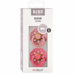 Pacifier Boheme 2er Pack Latex 0-6 Monate Pink/Coral