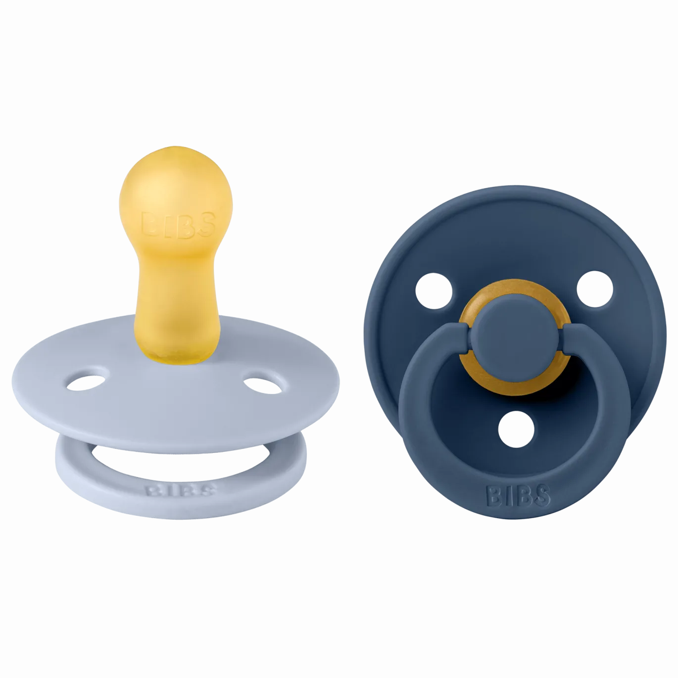 Pacifier Colour 2er Pack Latex 0-6 Monate Dusty Blue/Steel Blue