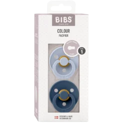 Pacifier Colour 2er Pack Latex 0-6 Monate Dusty Blue/Steel Blue