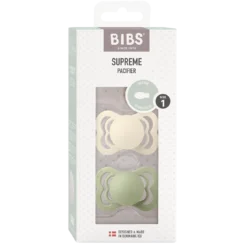 Pacifier Supreme Silicone 2er Pack 0-6 Monate Ivory/Sage