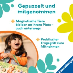 Play+ magnetisches Holz-Fühl-Puzzle: Dschungel