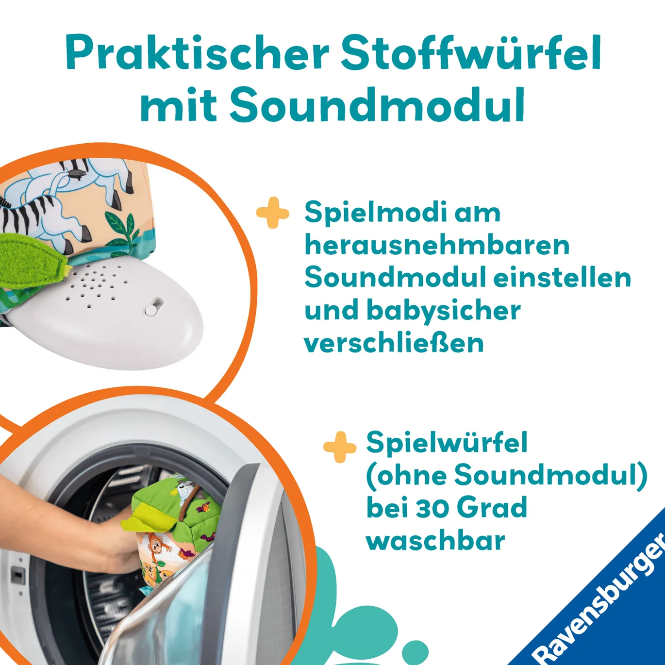 Play+ Motorik-Würfel Wilde Tiere