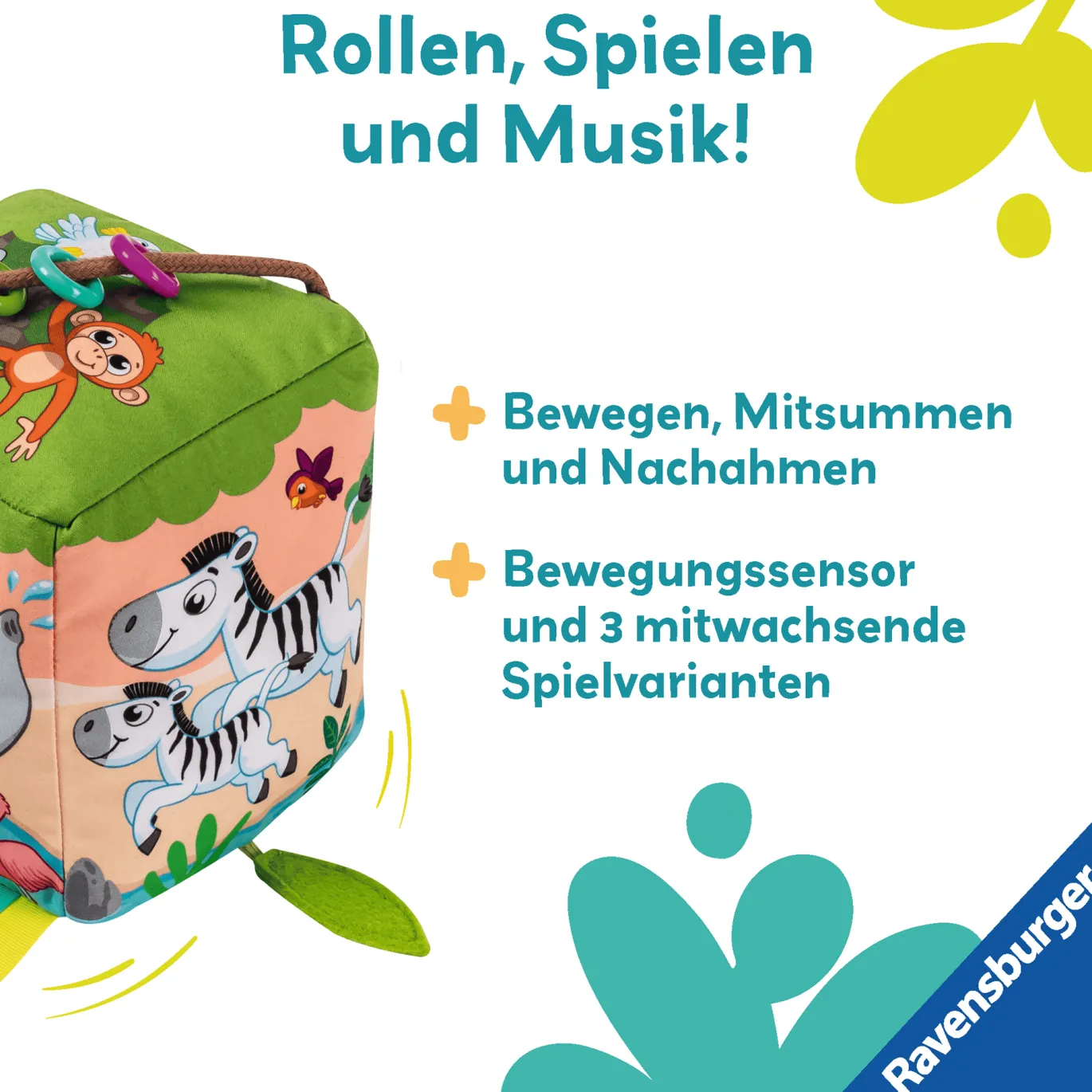 Play+ Motorik-Würfel Wilde Tiere