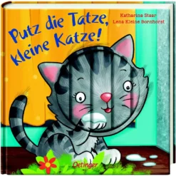 Putz die Tatze, kleine Katze