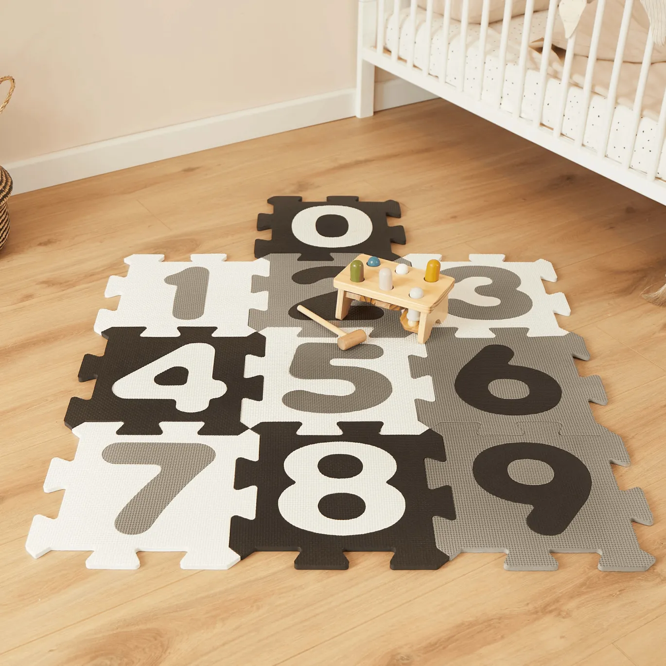 Puzzlematte Zahlen Hermelin