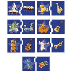 Puzzle-Set Die Lieben Sieben: Was gehört zusammen