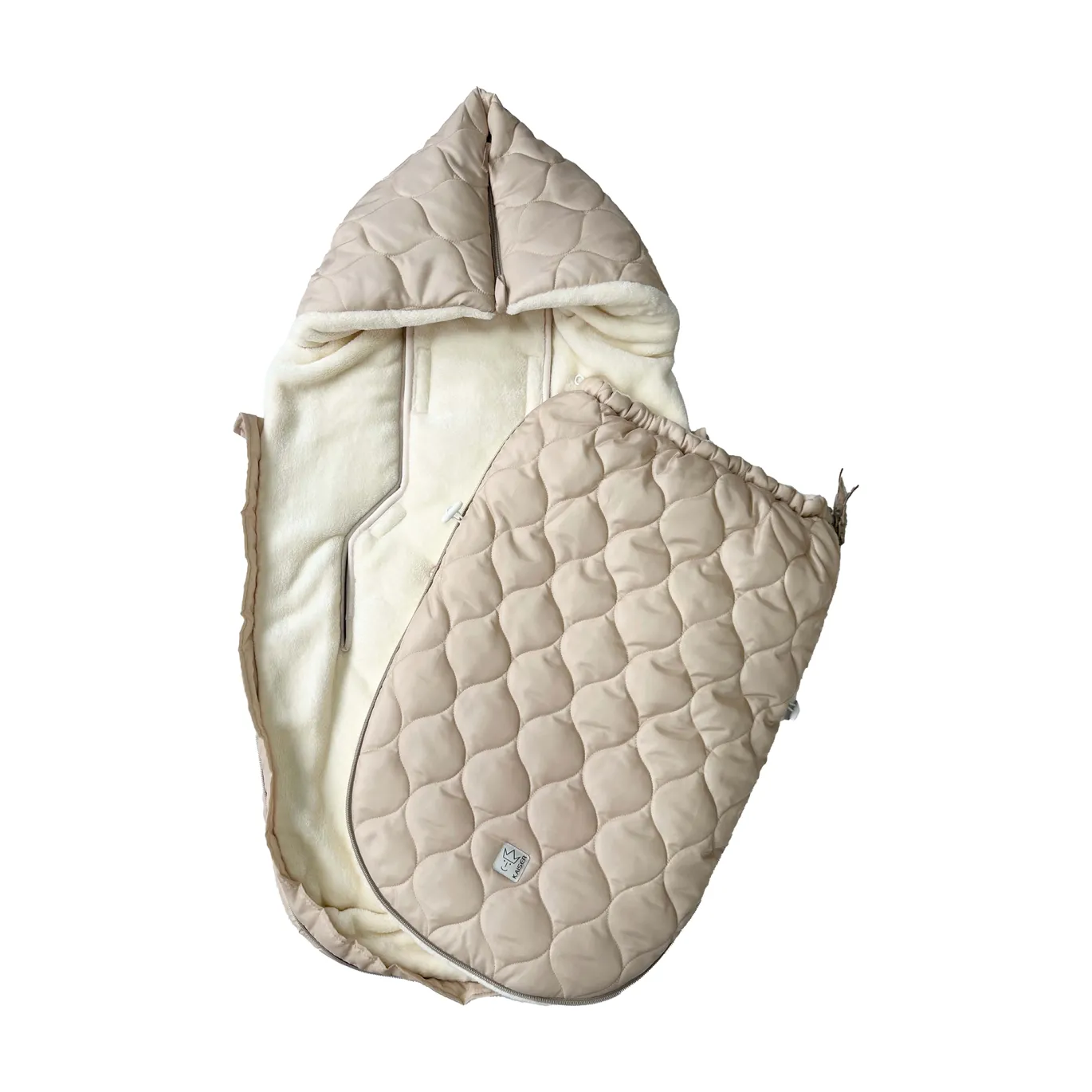 Recy XL Fleece Fußsack Sand/Cream