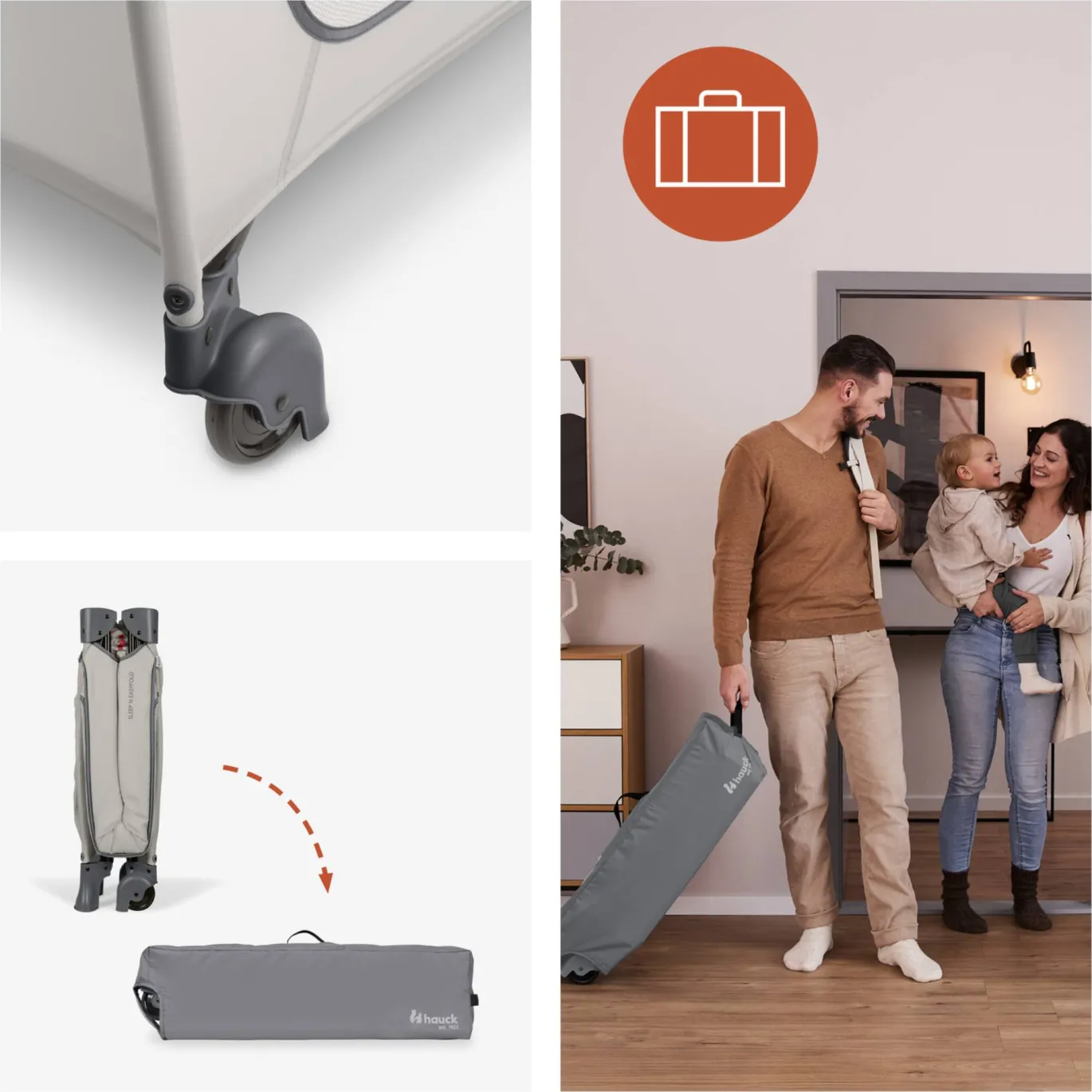 Reisebett Sleep N Easyfold Dark Grey