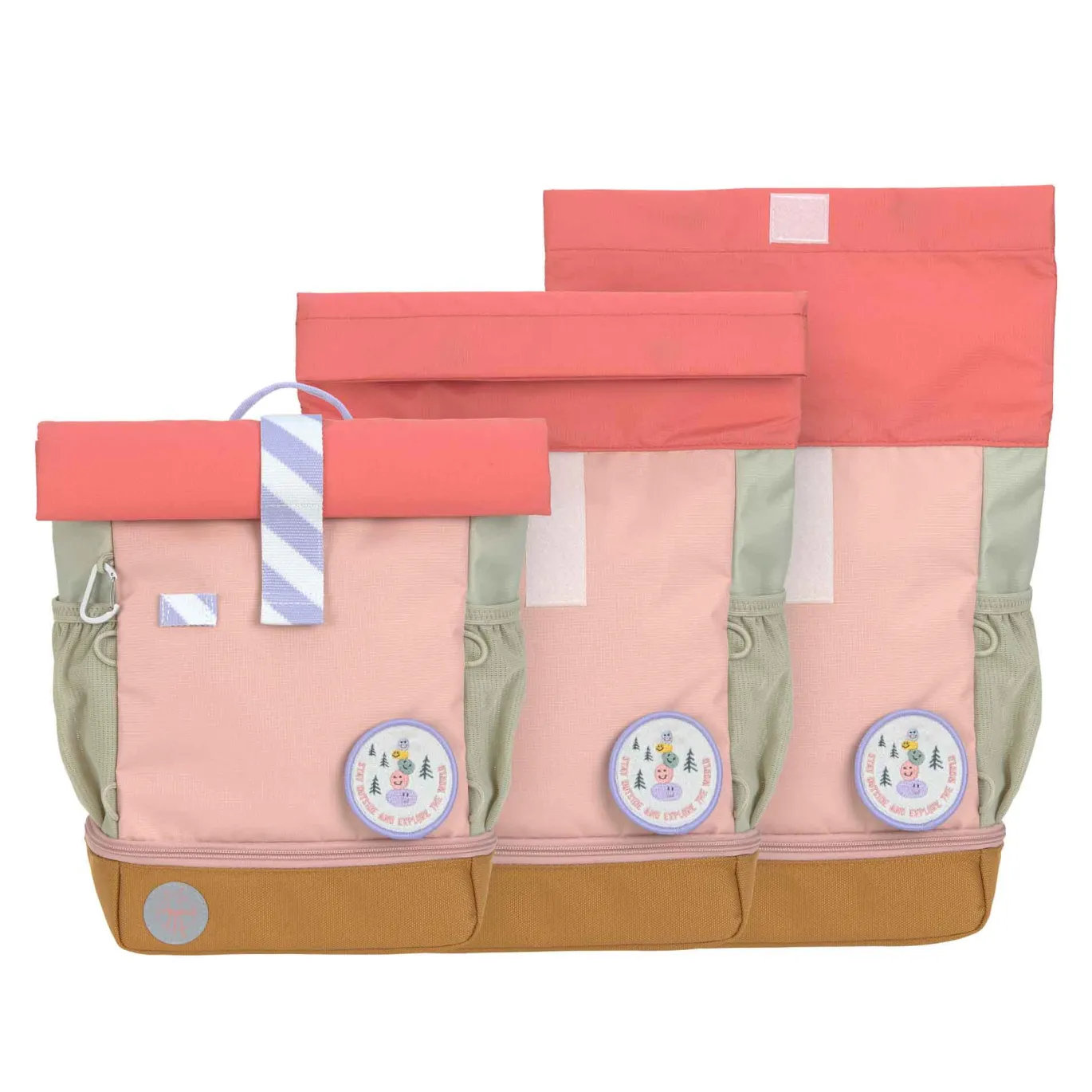 Rolltop-Kinderrucksack Sunny Explorer Rosa