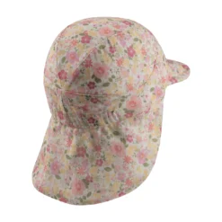 Schirmmütze mit Nackenschutz Blümchen