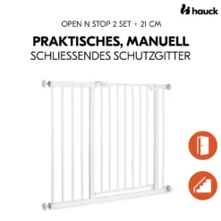 Schutzgitter-Set Open N Stop 2 mit 21 cm Verlängerung White