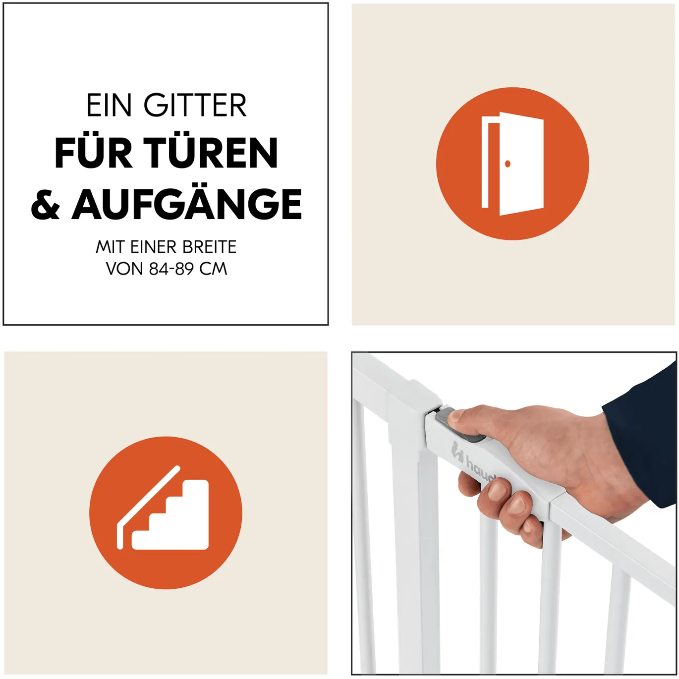 Schutzgitter-Set Open N Stop 2 mit 9 cm Verlängerung White