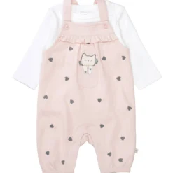 Set Latzhose & Langarmshirt Herzchen