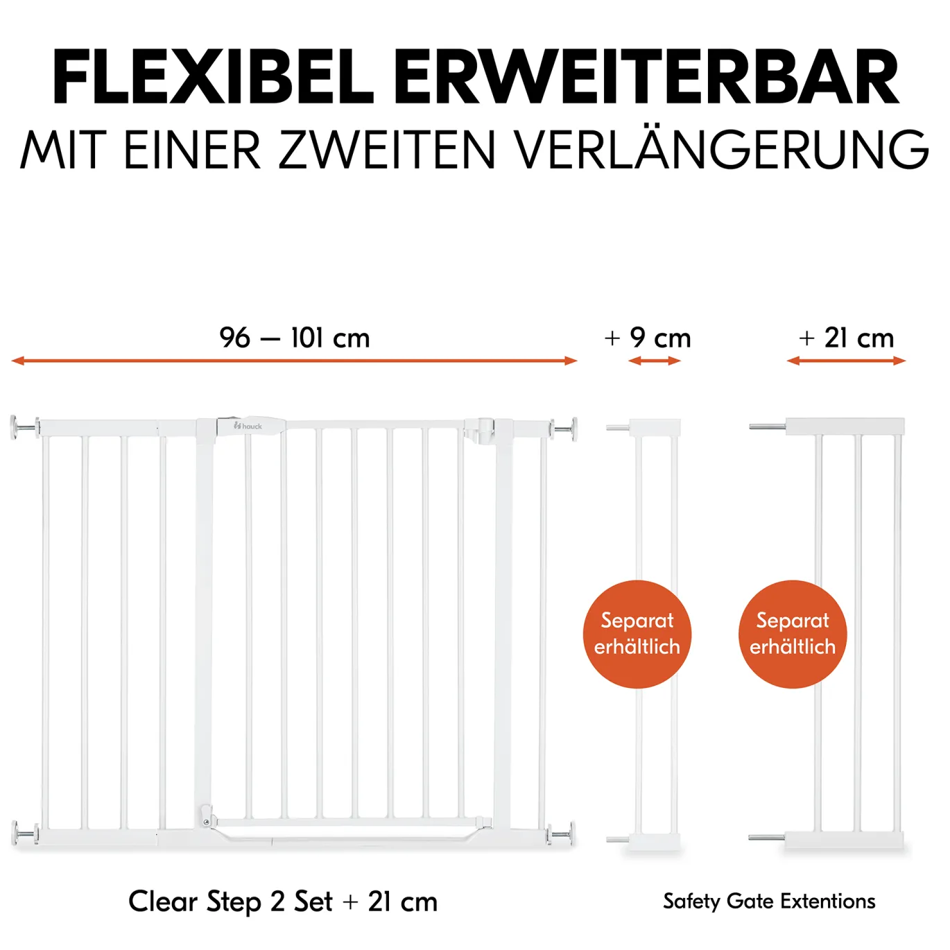 Set Clear Step 2 mit 21 cm Verlängerung White