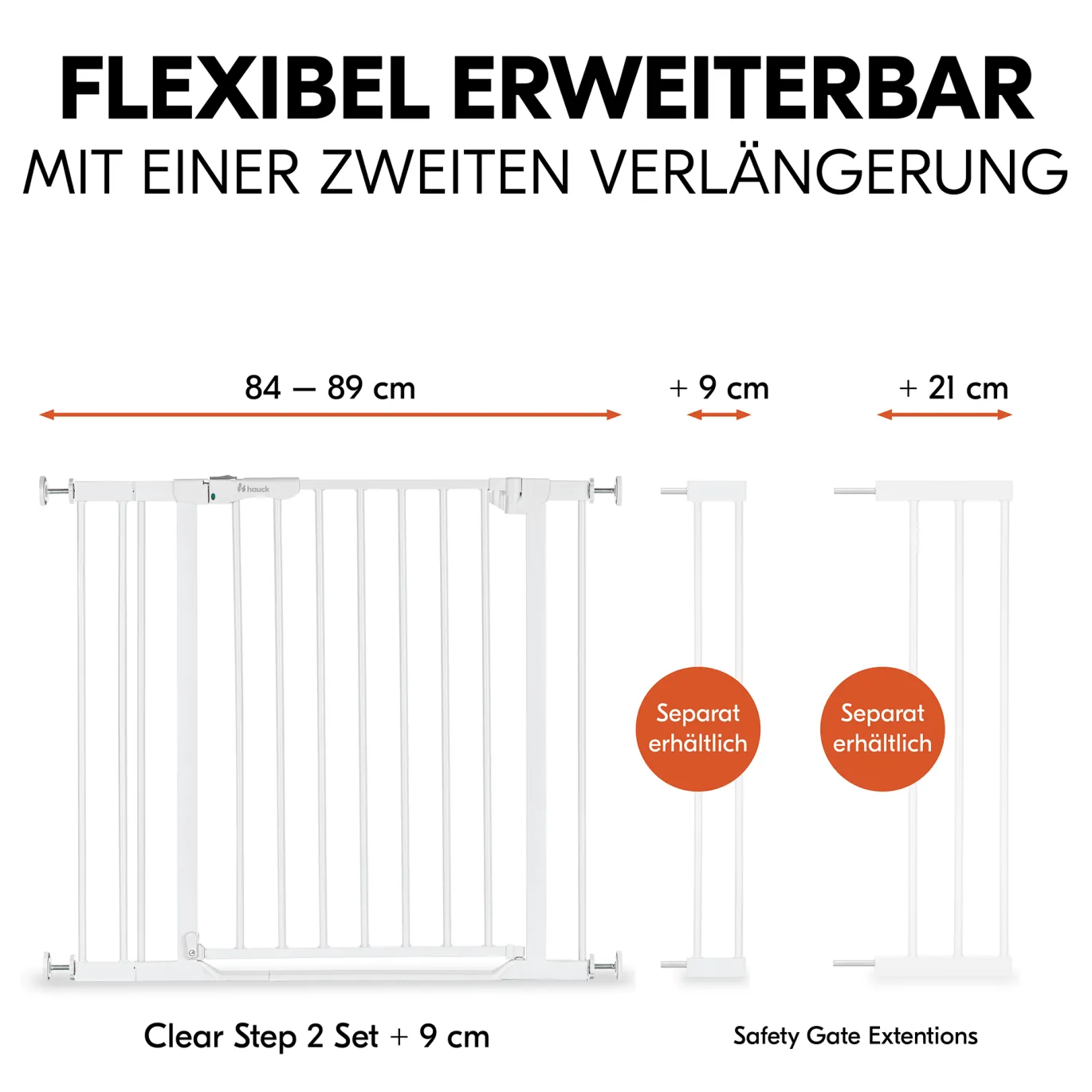 Set Clear Step 2 mit 9 cm Verlängerung White