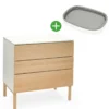 Set Sleepi™ Kommode Natural Teil 1 & 2 mit Sleepi™ Wickelaufsatz