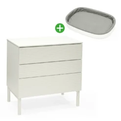 Set Sleepi™ Kommode White Teil 1 & 2 mit Sleepi™ Wickelaufsatz