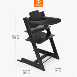 Set Tripp Trapp® Schwarz mit Baby Set und Tablett