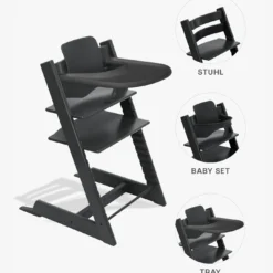 Set Tripp Trapp® Schwarz mit Baby Set und Tablett