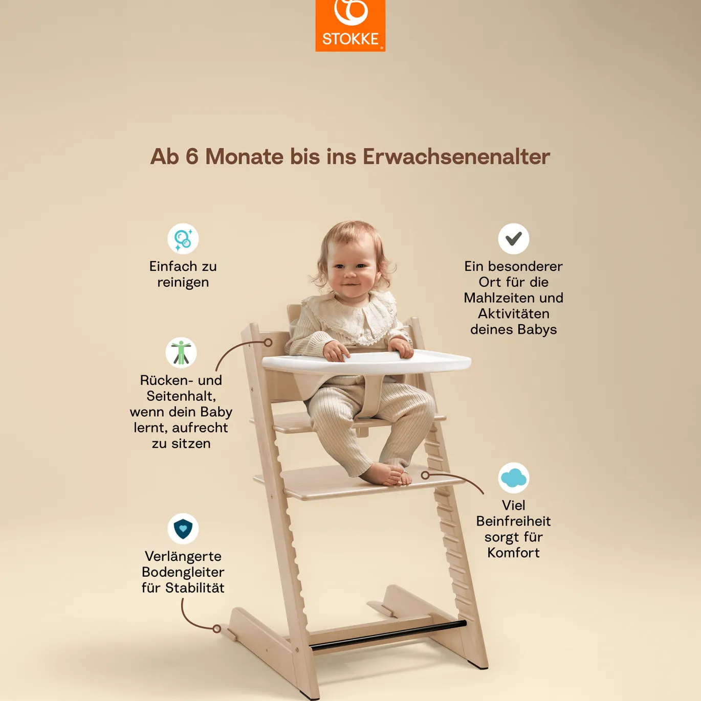 Set Tripp Trapp® Schwarz mit Baby Set und Tablett