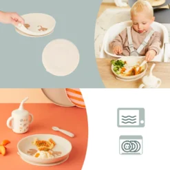 Silikon Geschirr-Set Little Roar