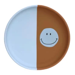 Silikonteller Happy Rascals Smile Sky Blue